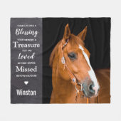 Herdenking van Pet-gedenkteken Foto Fleece Deken (Voorkant (Horizontaal))