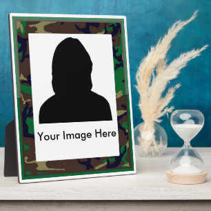 Herdenking van Woodland Camo Militaire Plaque Fotoplaat