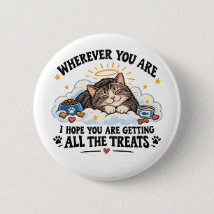 Herdenking Verlies van Kat Ronde Button 5,7 Cm