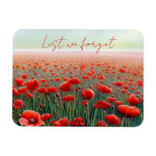 Herdenking Veterans Memorial Day Poppy Field Magneet