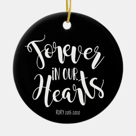 herdenking waterverf zwart Labrador ornament (Voorkant)