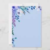 Herdenking Zacht Blauw Bloemen Viering van het Lev Kaart (Achterkant)