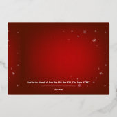 Herdenkings Amerika 250 Patriottische Rode Aandenk Folie Feestdagenkaart (Achterkant)