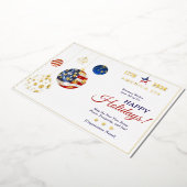 Herdenkings Amerika 250 Patriottische Rode Aandenk Folie Feestdagenkaart (Gedraaid)