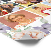 Herdenkings bloem groen 56 foto collage poster (Hoek)
