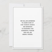 Herdenkings Funeral Zwart-Wit Cowboy Lasso Kaart (Achterkant)