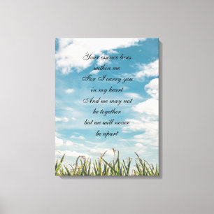 Herdenkings Gedicht Canvas Afdruk