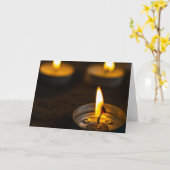 Herdenkings mooie Kaarsen Kaart (Gele Bloem)