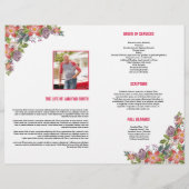 Herdenkings-rouwprogramma sjabloon flyer (Achterkant)