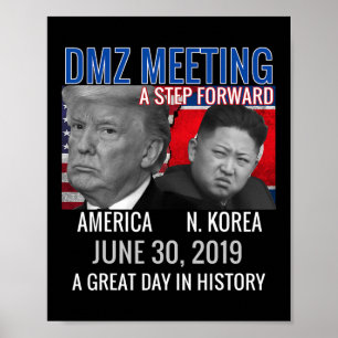 Herdenkingsbijeenkomst Trump USA Jong VN-Korea DMZ Poster