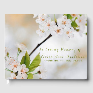 Herdenkingsboek met Kersenbloesems voor Funerals Gastenboek