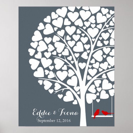 herdenkingsboviene rode bosvogel poster (Voorkant)