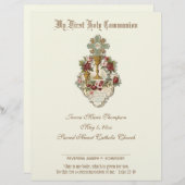 Herdenkingscertificaat katholieke Heilige Communie (Voorkant / Achterkant)