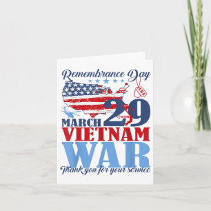 Herdenkingsdag 29 maart Vietnam Oorlogsveteraan Kaart