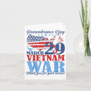 Herdenkingsdag 29 maart Vietnamoorlog US Army Vete Kaart