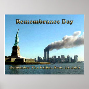 Herdenkingsdag 911 september 2001 poster