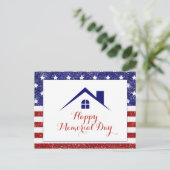Herdenkingsdag Amerikaanse vlag Vastgoed  Briefkaart (Staand voorkant)