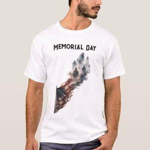 Herdenkingsdag eerbetoon Amerikaanse vlag ontwerp T-shirt