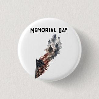 Herdenkingsdag eerbetoon Amerikaanse vlagontwerp Ronde Button 3,2 Cm