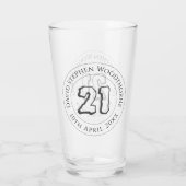 Herdenkingsdag geviering gepersonaliseerd glas (Achterkant)