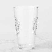 Herdenkingsdag geviering gepersonaliseerd glas (Links)