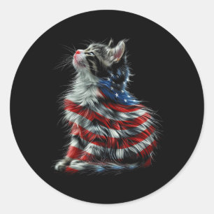 Herdenkingsdag Kat en Onafhankelijkheidsdag trots Ronde Sticker