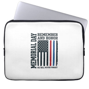 Herdenkingsdag Onthoud En Eer Tribut Vector Des Laptop Sleeve