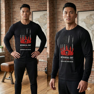 Herdenkingsdag Onthoud en Eer VS Vlag Patriottisch T-shirt