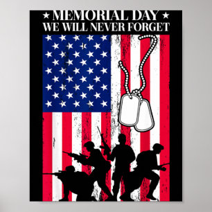 Herdenkingsdag ontwerp voor Amerikaanse militairen Poster