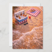 Herdenkingsdag Strandfeest Uitnodiging Poolside (Achterkant)