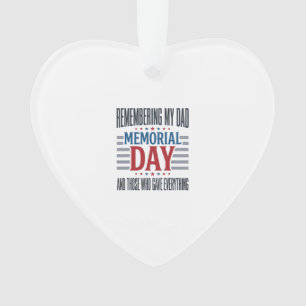 Herdenkingsdag Vader Tributebetoon Patriottisch Ornament