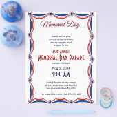 Herdenkingsdag van de Rode Witte en Blauwe Bunting Flyer (Enkel)