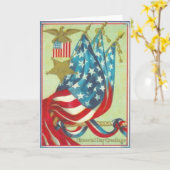 HerdenkingsDag van Eagle van de Ster van de Vlag Kaart (Gele Bloem)