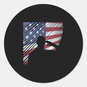 Herdenkingsdag veteranen Dag Amerikaanse vlagsolda Ronde Sticker