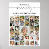 Herdenkingsdienst 33 Foto Collage Script Ter naged Poster (Voorkant)