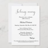 Herdenkingsdienst, begrafenis, viering van het lev kaart (Voorkant)