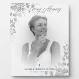 Herdenkingsdienst Foto Geliefden in Zwart Wit Fotoplaat