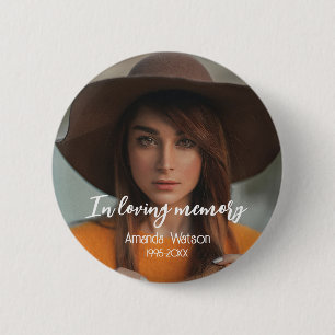 Herdenkingsdienst Funeral 'In liefdevolle herinner Ronde Button 5,7 Cm