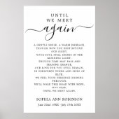 Herdenkingsdienst Gedicht Aandenken Poster (Voorkant)