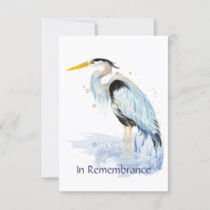Herdenkingsdienst nodigt grote blauwe reiger uit kaart