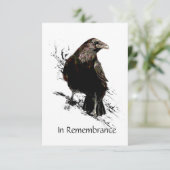 Herdenkingsdienst nodigt Raven Black Bird uit Kaart (Staand voorkant)