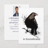 Herdenkingsdienst nodigt Raven Black Bird uit Kaart (Voorkant / Achterkant)