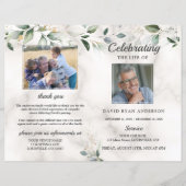 Herdenkingsdienst Order of Service Marmer Programm (Voorkant)