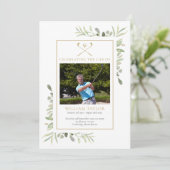 Herdenkingsdienst rouwkaart golf programma (Staand voorkant)