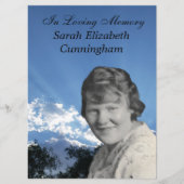 Herdenkingsdienst Sun Rays Fotoflat Programma (Voorkant)