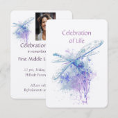 Herdenkingsdienst ter ere van het leven van de lib kaart (Voorkant / Achterkant)