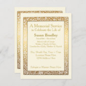 Herdenkingsdienst van het Lijst Kaart (Voorkant / Achterkant)