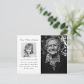 Herdenkingsdienst Viering van het Leven Fotokaart Briefkaart (Staand voorkant)