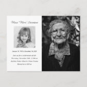 Herdenkingsdienst Viering van het Leven Fotokaart Briefkaart (Voorkant)