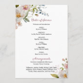 Herdenkingsdienstprogramma met wilde bloemen programma (Achterkant)